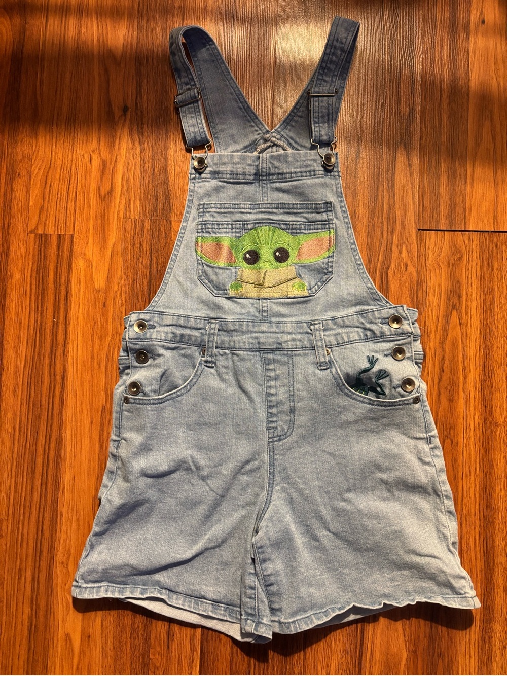 Her Universe Star Wars The Mandalorian The Child Denim Shortalls - Size Small